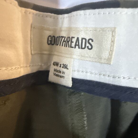 Goodthreads‎ Pants Mens 40W X 29L Olive Green Camouflage Army Cargo Hunting Fish - Picture 5 of 10